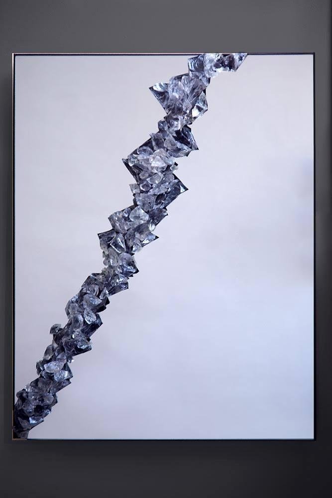 33x43 mirror with glass rocks