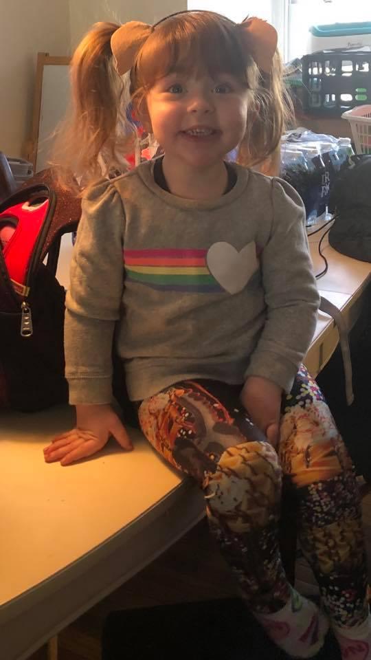Our youngest baby is now 3. A giant smile to brighten your night.