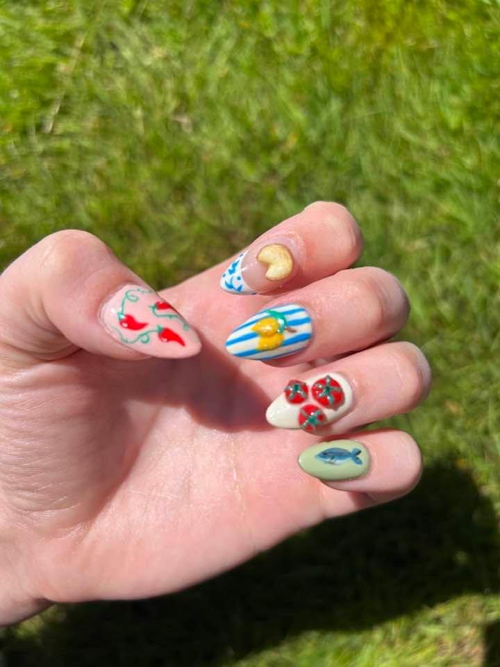 Daughter's handmade nails.