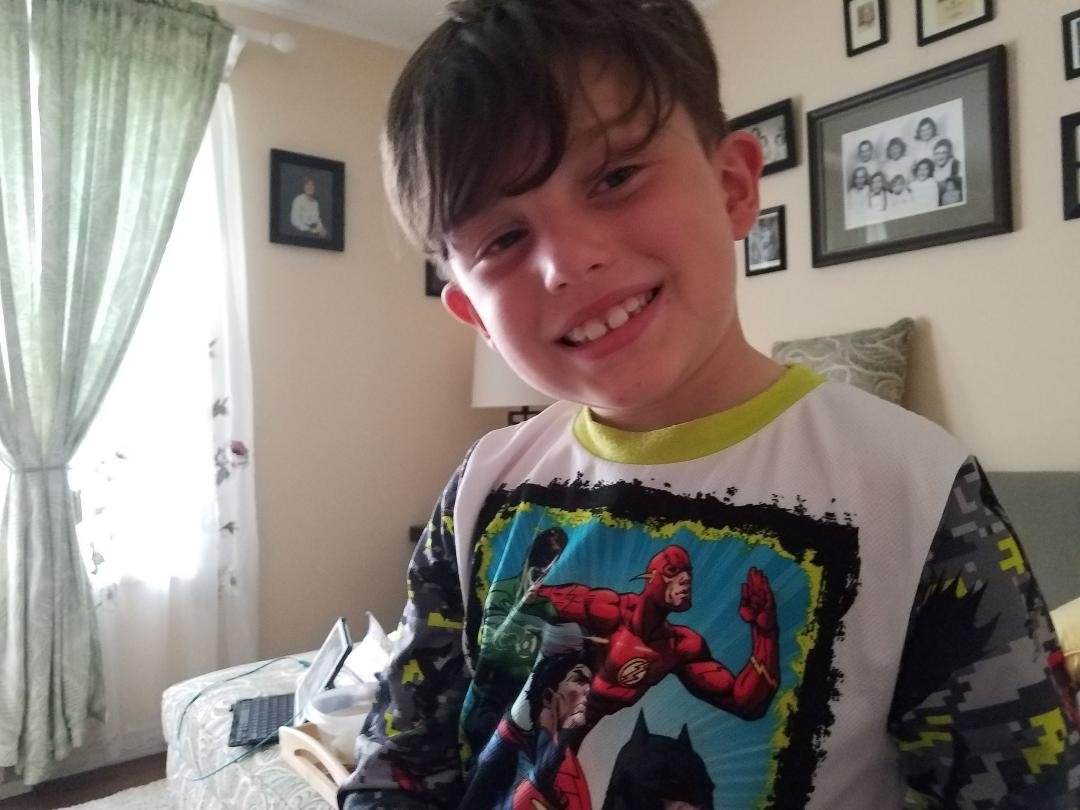 Had this little man over. We went swimming for 3 hours. The boy is a fish. LOL. Sweet Oliver.