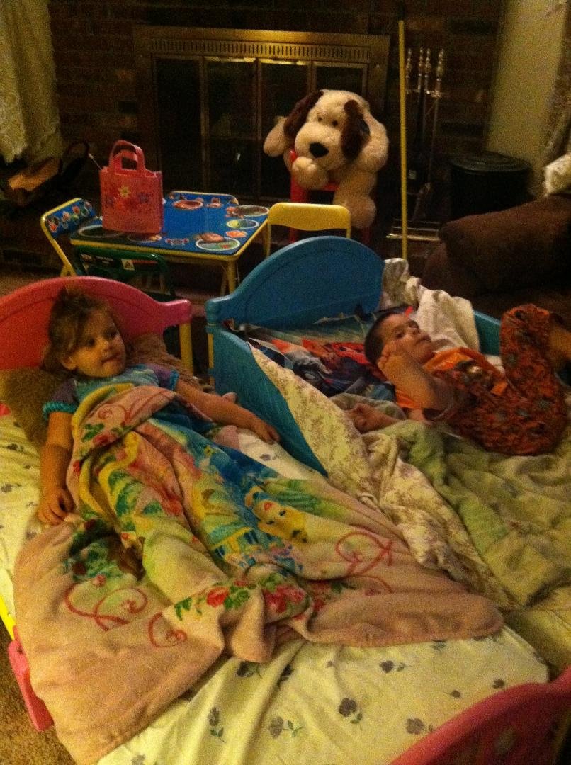 Grand kids spending the night!