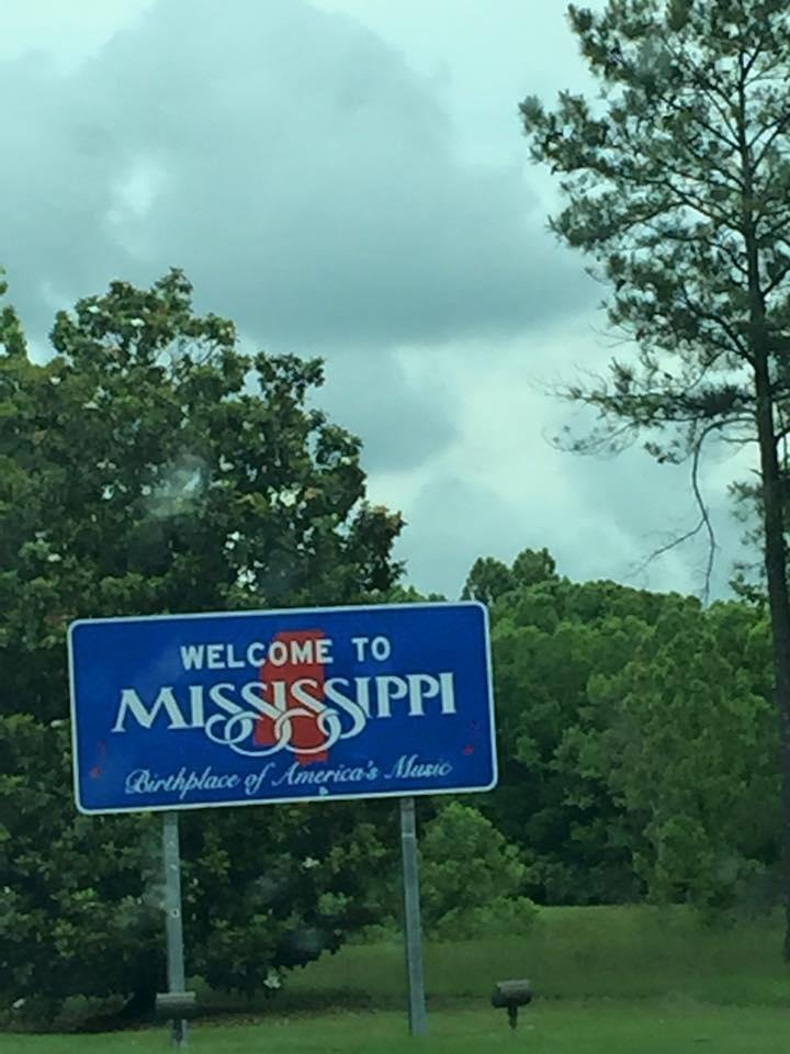 Let's try this again. Texas and Louisiana down. Mississippi next our our trip back to the Carolina's