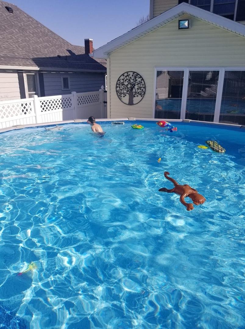 Can you believe it, The pool is OPEN! 🐠