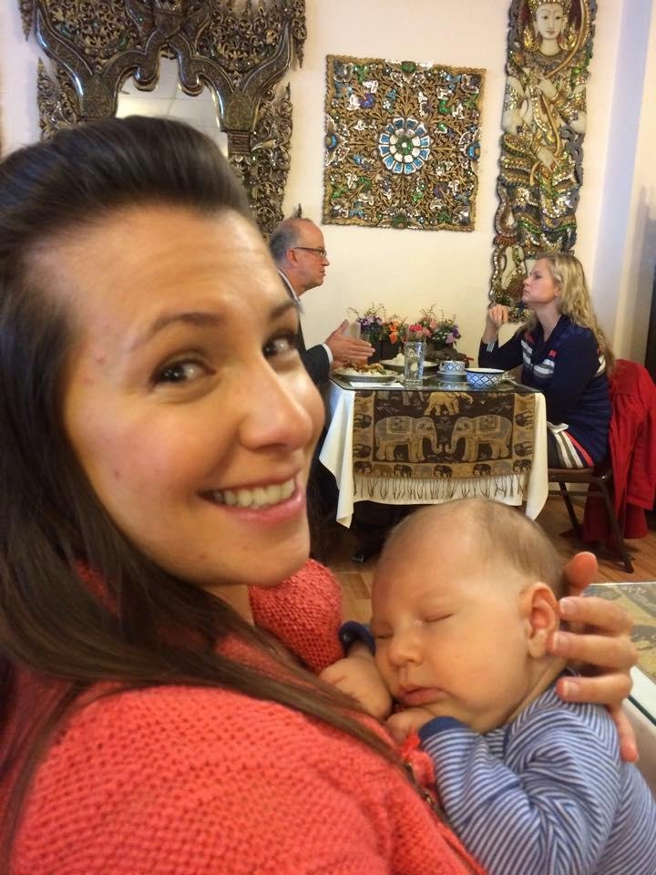 My little grandson, Paxson, and his beautiful mother, Teresa!!!