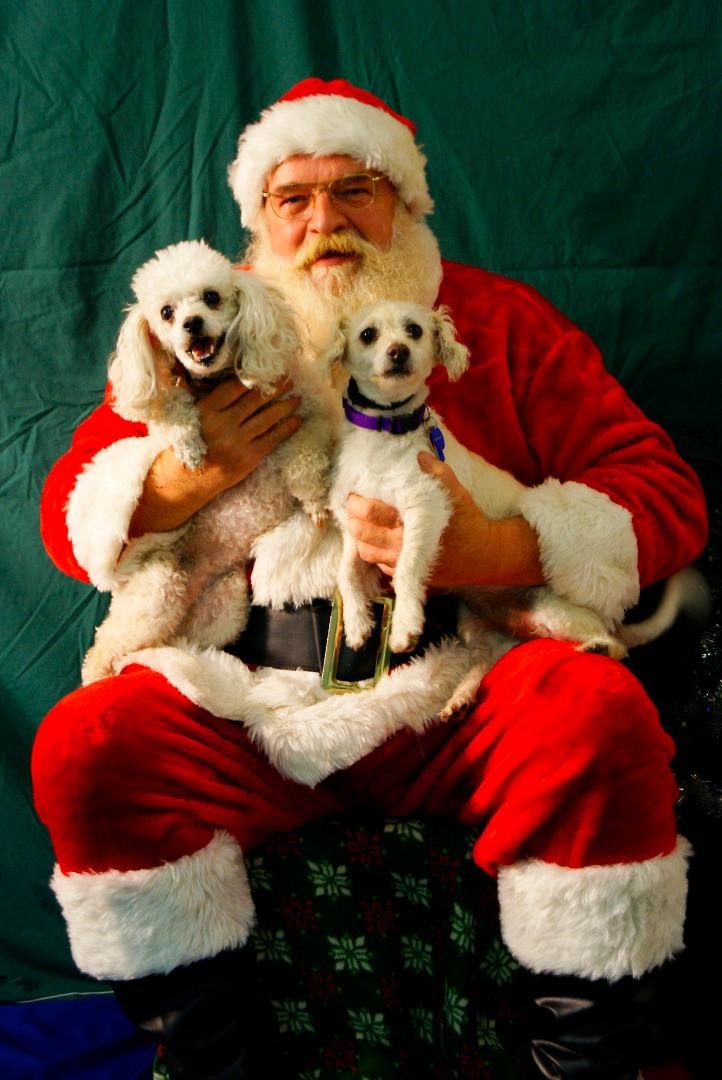 Alexandra and Teddy visit Santa