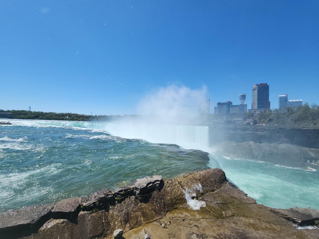 Horseshoe Falls showing the Canadian side of Niagara (little Vegas).