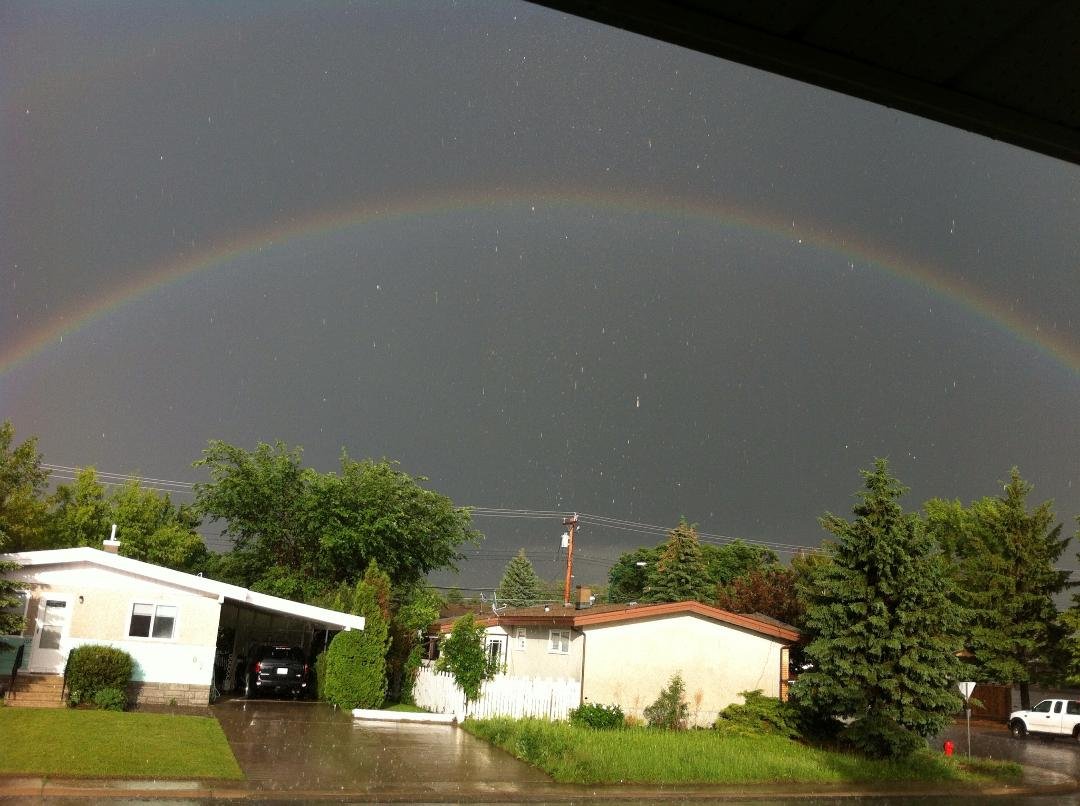 Another cool rainbow , thanks to last nights downpour!
