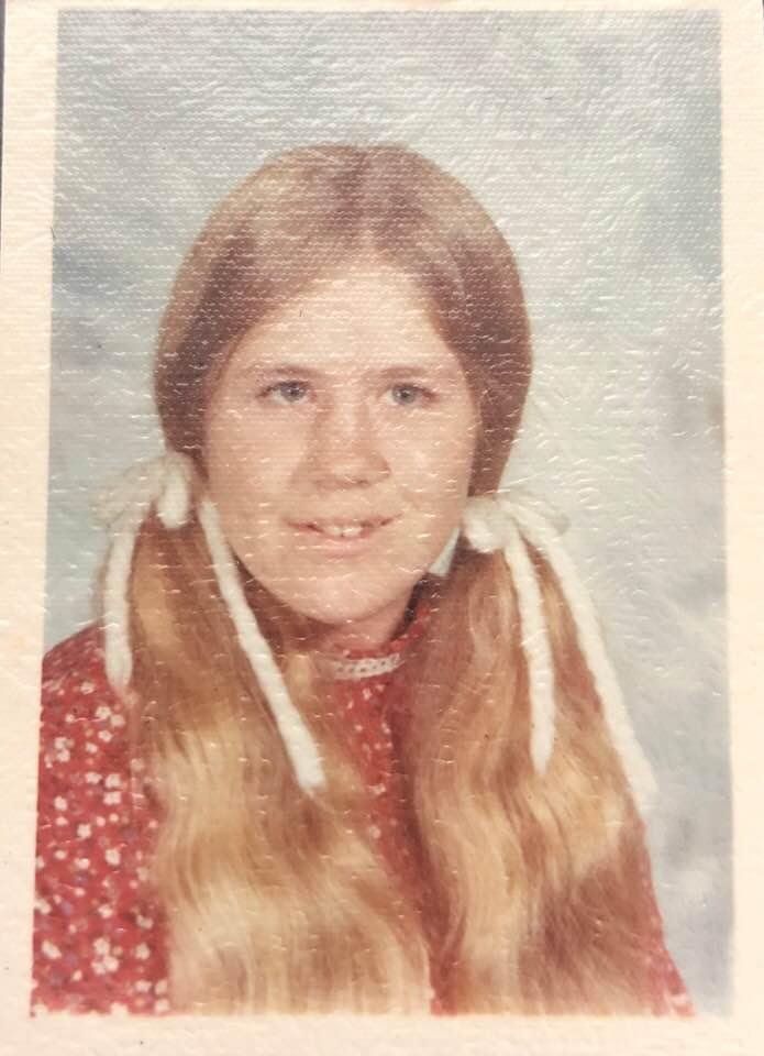 An old school picture of in probably 7th or 8th grade