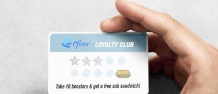 New Pfizer Punch Card Lets You Get Free Sub Sandwich Every 10th Booster