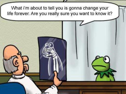 It,s not easy being green Kermit!