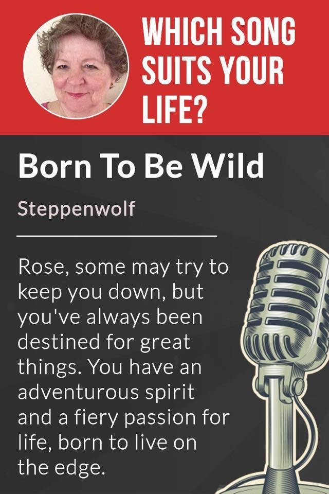 As I I clicked the "play game" button I thought, "Yeah, I'll probably get 'Born To Be Wild'.". 😜 But I won't claim it! 😄