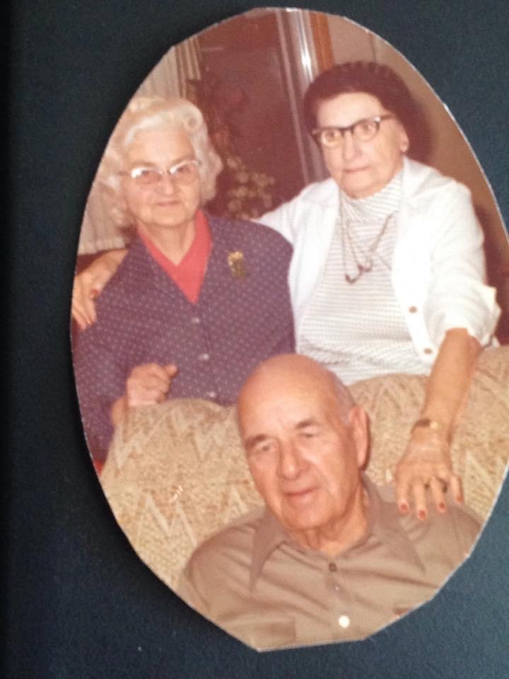 In honor of GRANDparents' Day - 
I want to share a picture of my GRANDparents!!! The gentleman in the front is my GRANDfather, Lester Arden Hamil; my Mom's Father. The lady with the dark hair is my GRANDmother, Edith Fisher