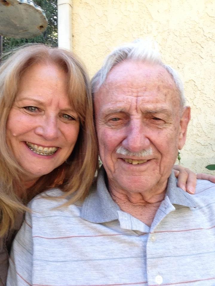 Dad and I celebrating Aunt Virgie's 95th Birthday..