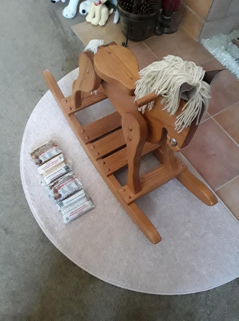 This rocking horse was purchased 20 years ago from Erb's of Millersburg OH at the Flea market. Allowed to take home even though did not have enough cash. Just asked to send payment when got home. Visited the Erb store th