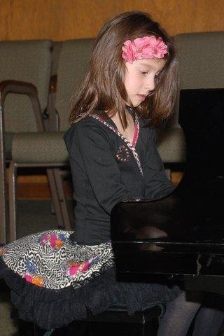 Sophia at her first piano recital.