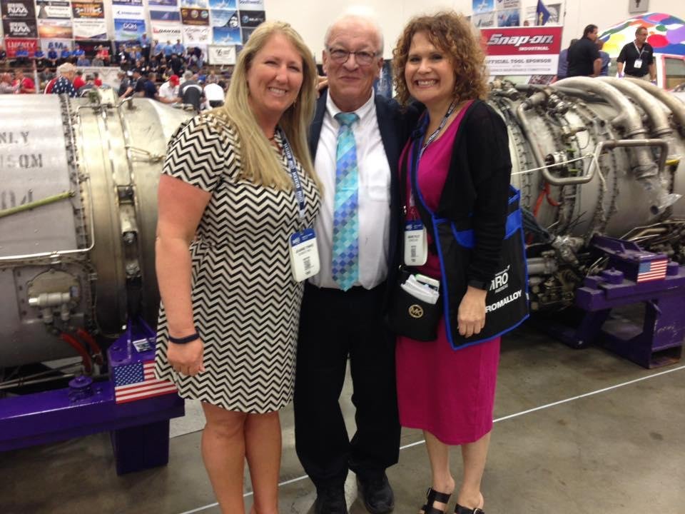 Look who we ran into; John Goglia former NTSB chair and US Airways A&P with Jeanne and Marie from Sonico.