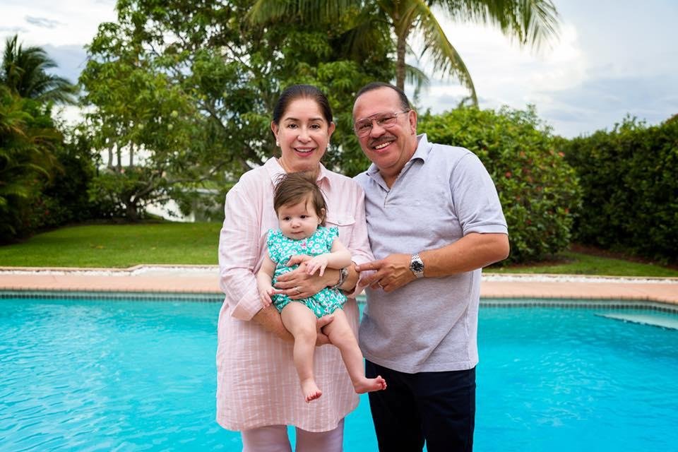 Having a great Sunday with my wife and granddaughter
