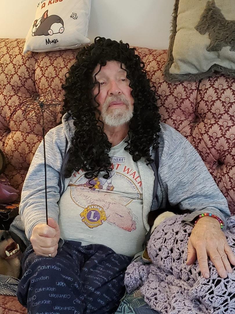 David's Halloween photo. God save the king. Lol