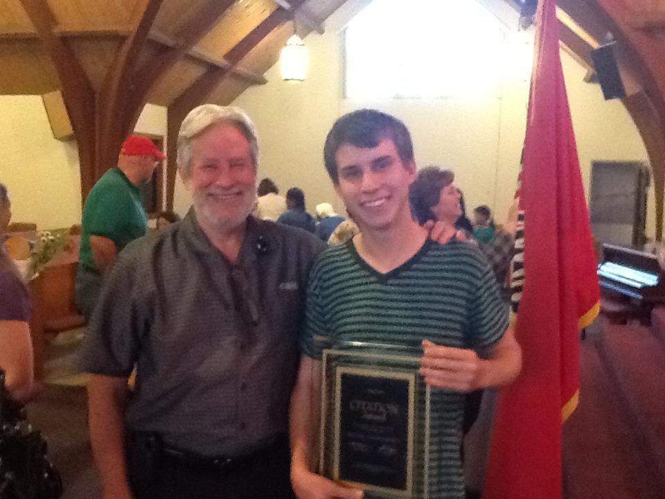 Michael Sikich from Calvary Baptist eceived his Citation award, the highest achievement in Awana. PTL!