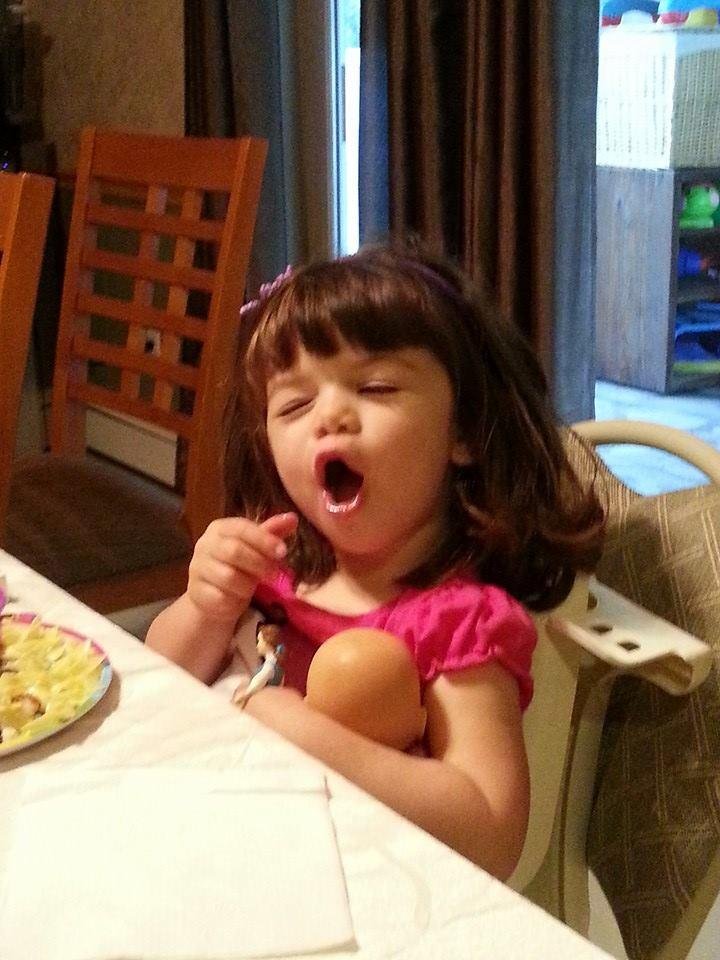 Alexis making funny faces