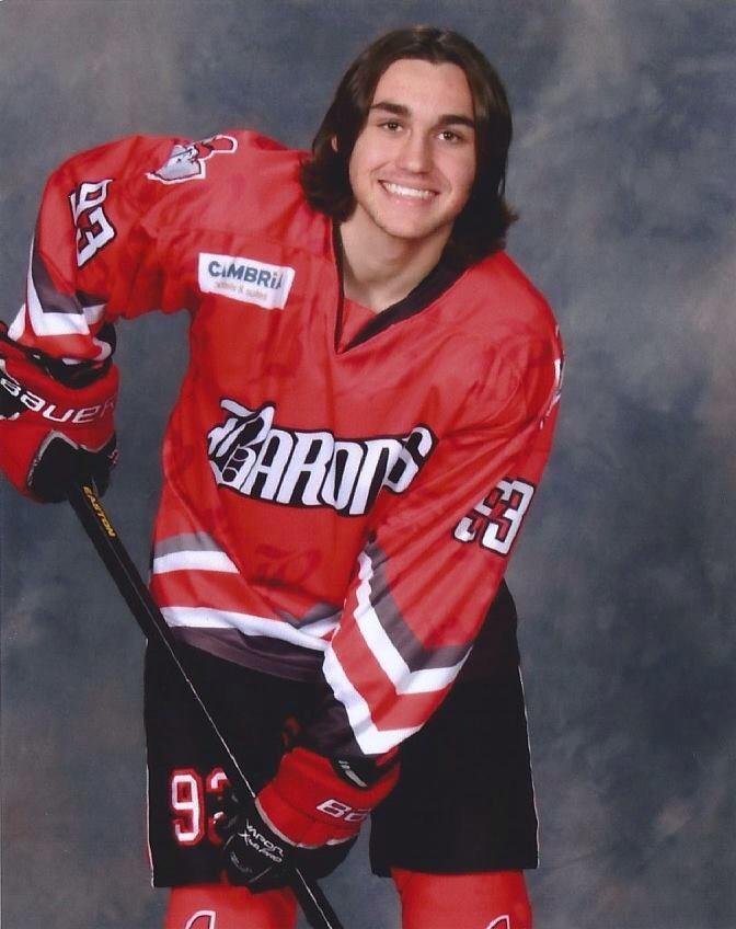 My Grandson Andy, a great looking Guy and a terrific hockey player!!