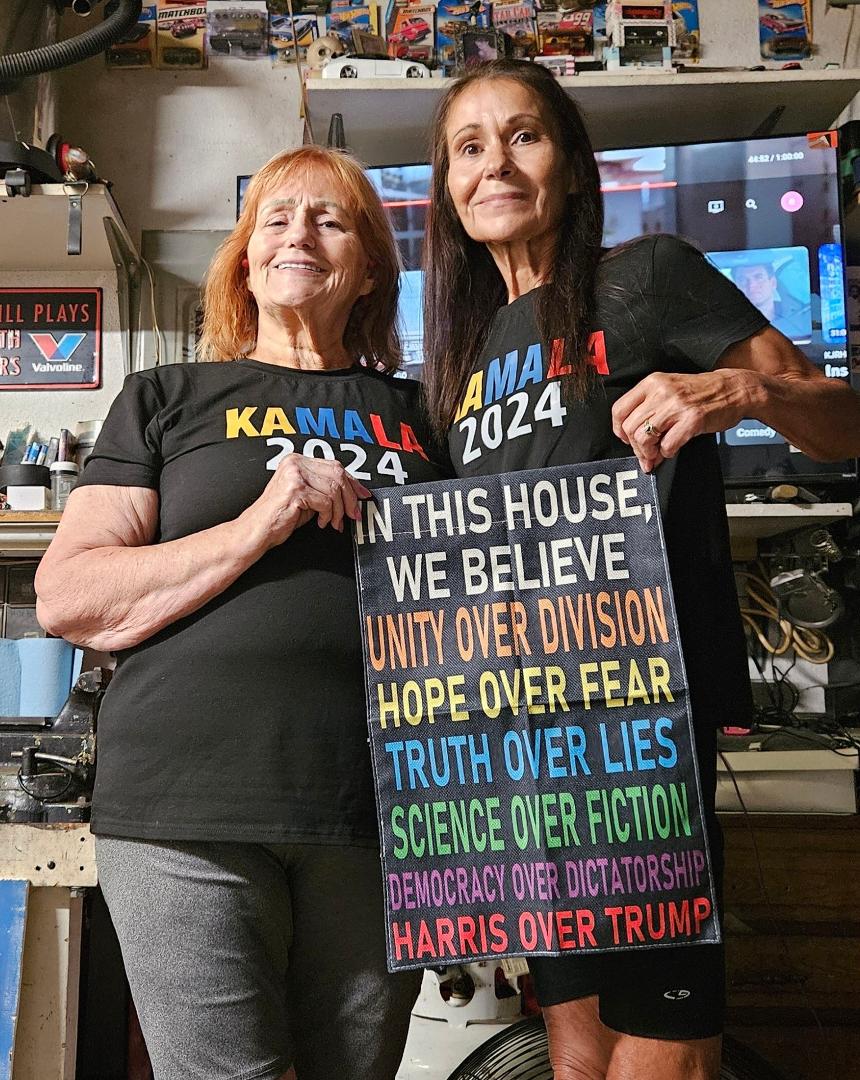 We're delighted with our new shirts... let's establish a supportive network of women, focusing on unity rather than partisan differences, to enhance our shared American experience.