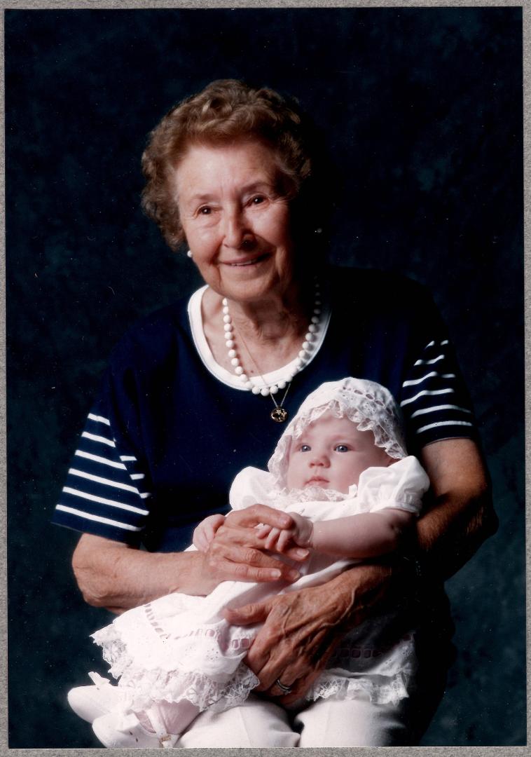 To celebrate my daughter, Sara's 31st birthday today, is a picture of my then 80 year old mother, Teal at the time holding her 2nd Granddaughter. Miss you Mom.