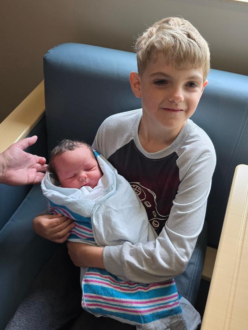 Andrew was so excited to see his younger brother today