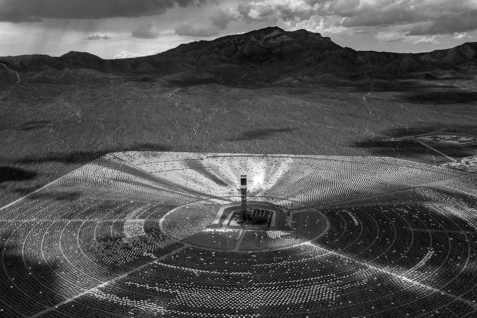 Ivanpah Solar Farm, the largest solar thermal power station in the world.