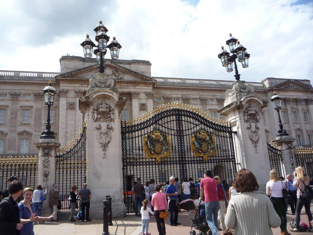 The Palace Gates complete with crests in front of Buckingham Palace