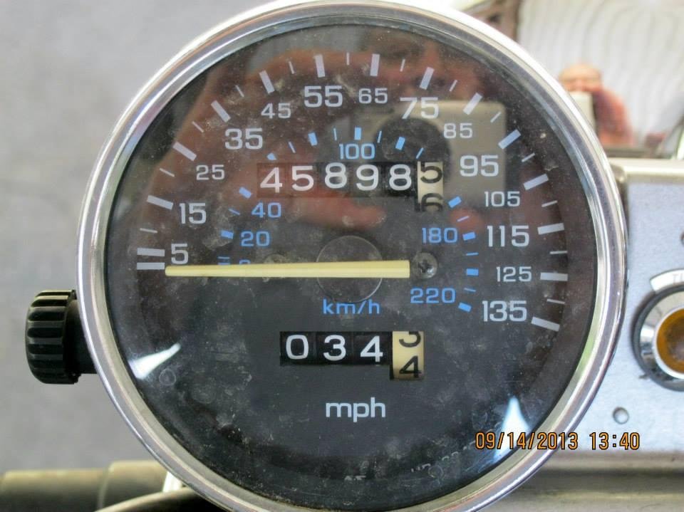 1998 Honda CB750 NH speedo. I reached 115 MPH so far. :-)