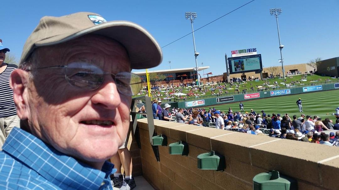 At the Brewers and Rockies game in Scottsdale. Great day!