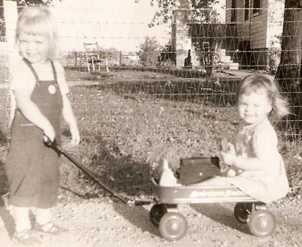 Throwback Thursday - Carol & I on one of many days spent playing at her family's farm. Great memories!