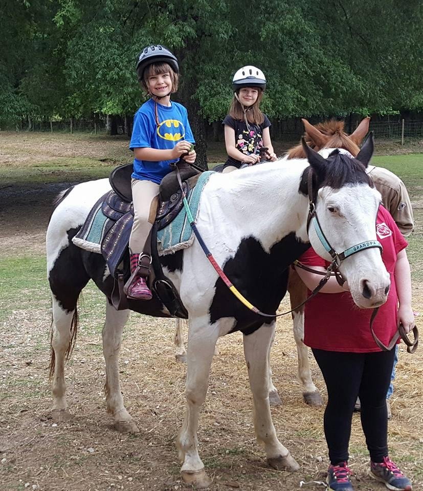 Riding lesson...what every 7 year old girl loves!