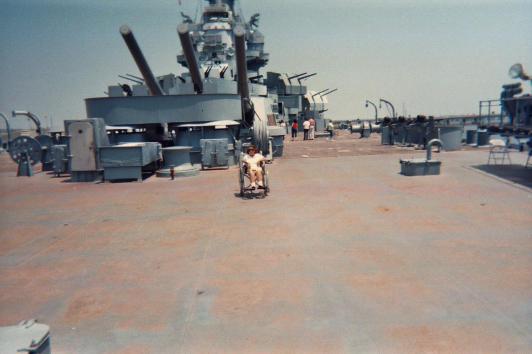 Brenda on board the USS Alabama in 2007