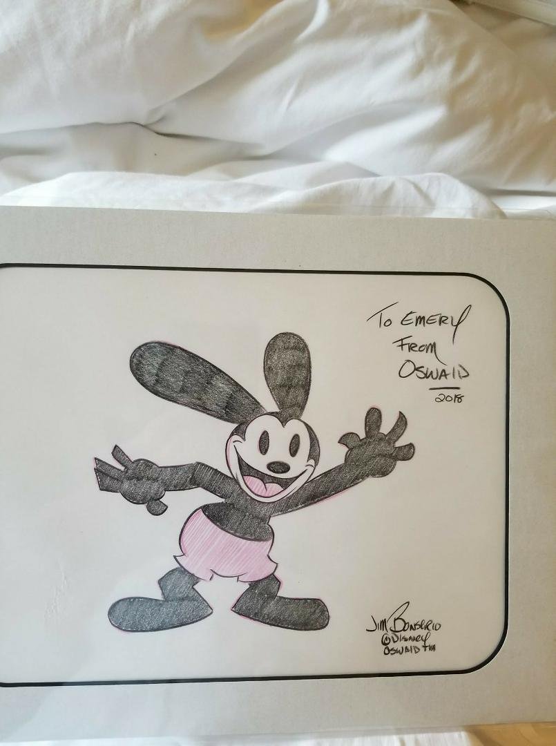 Emery White got a one of a kind sketch done for her