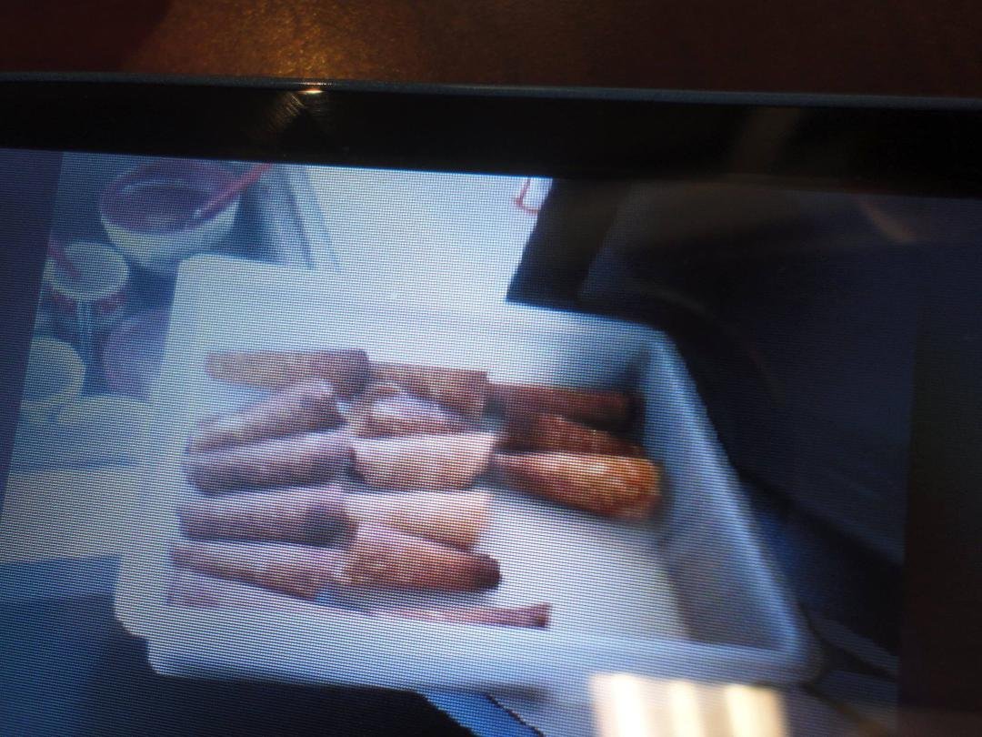 I'm hungry. I wish I had one of the Norwegian Krumkakes shown in the photo. It was made by my wife Lynn. I like them plain, but some people squirt whipped cream in them or dip them in chocolate. What a way to go!!