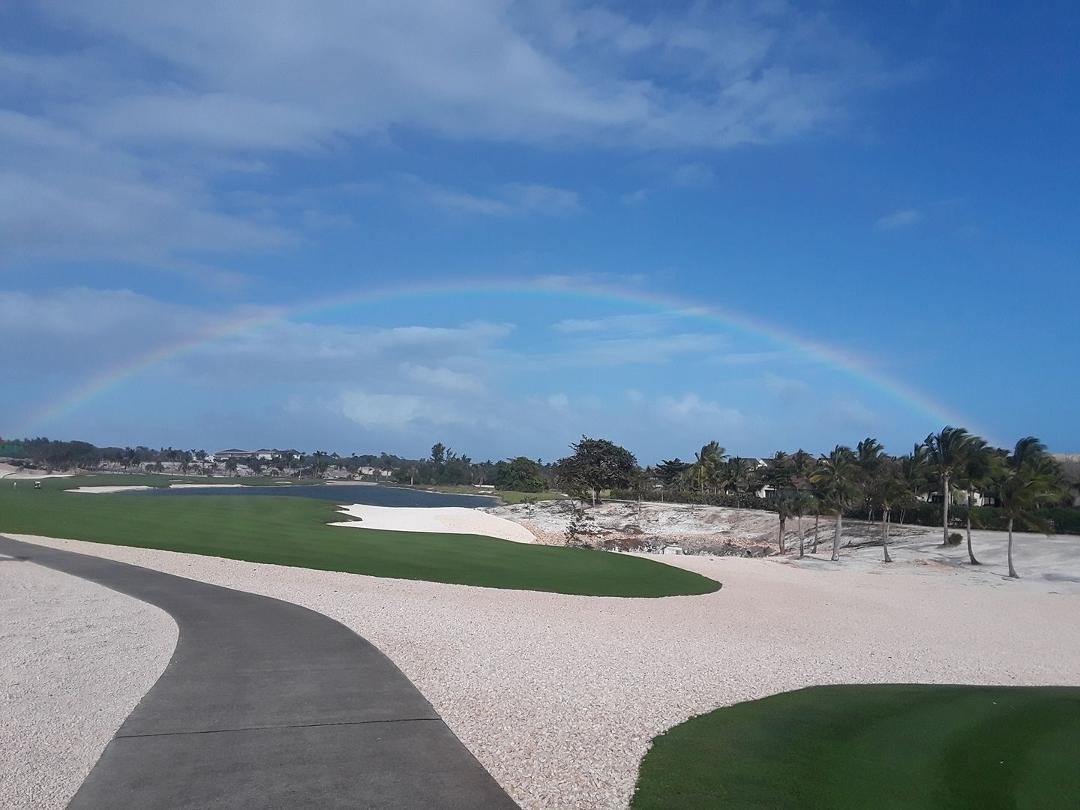 Rainbow over Punta Espada Golf course Hole 15