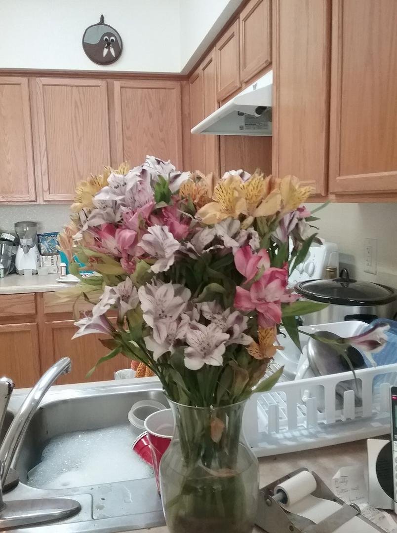 Mother's Day bouquet from Sue. They have stayed fresh for quite some time!