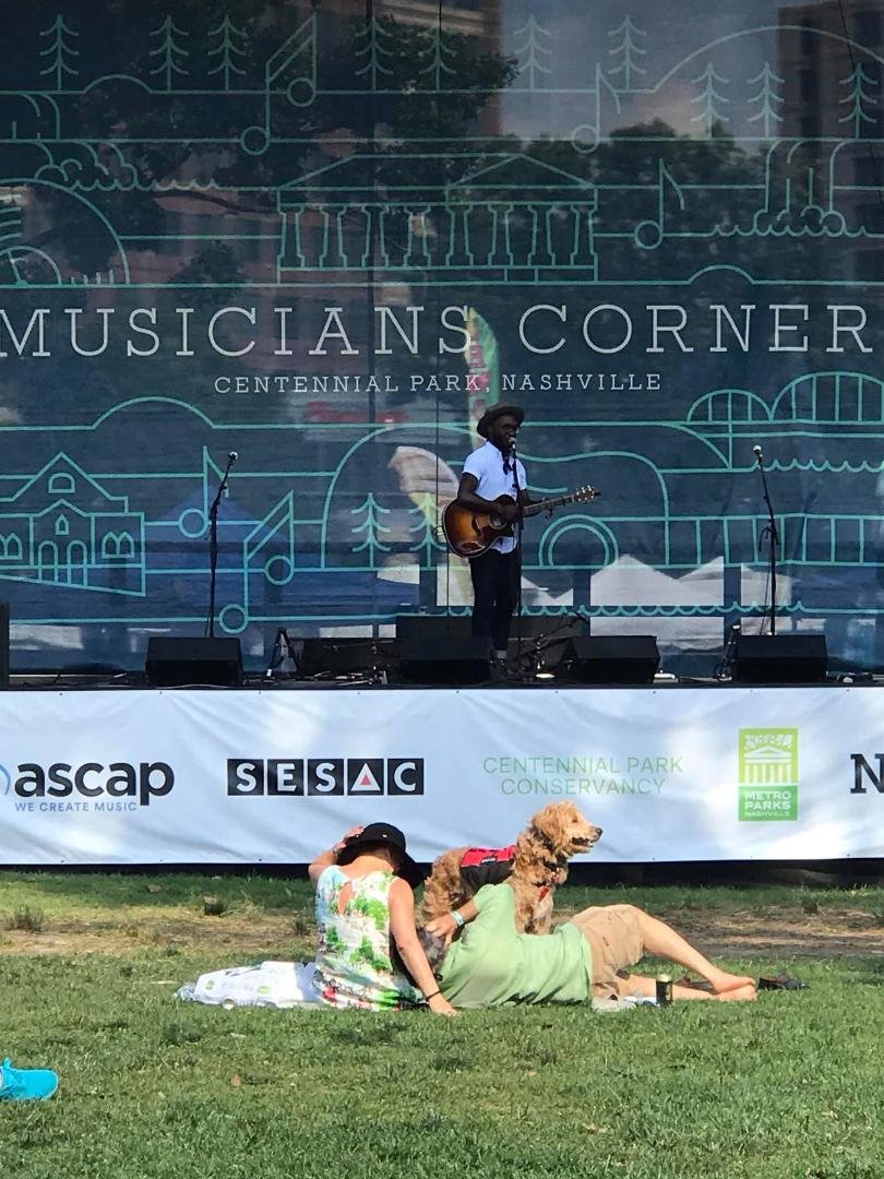 Bentley Caldwell, from Paducah, performed yesterday at the American Artisans Festival. Great Art & Music!