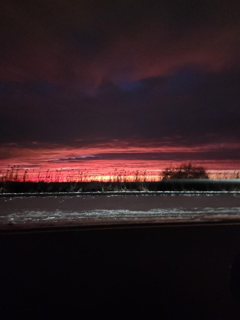 Florida winter storm sunrise . Beautiful