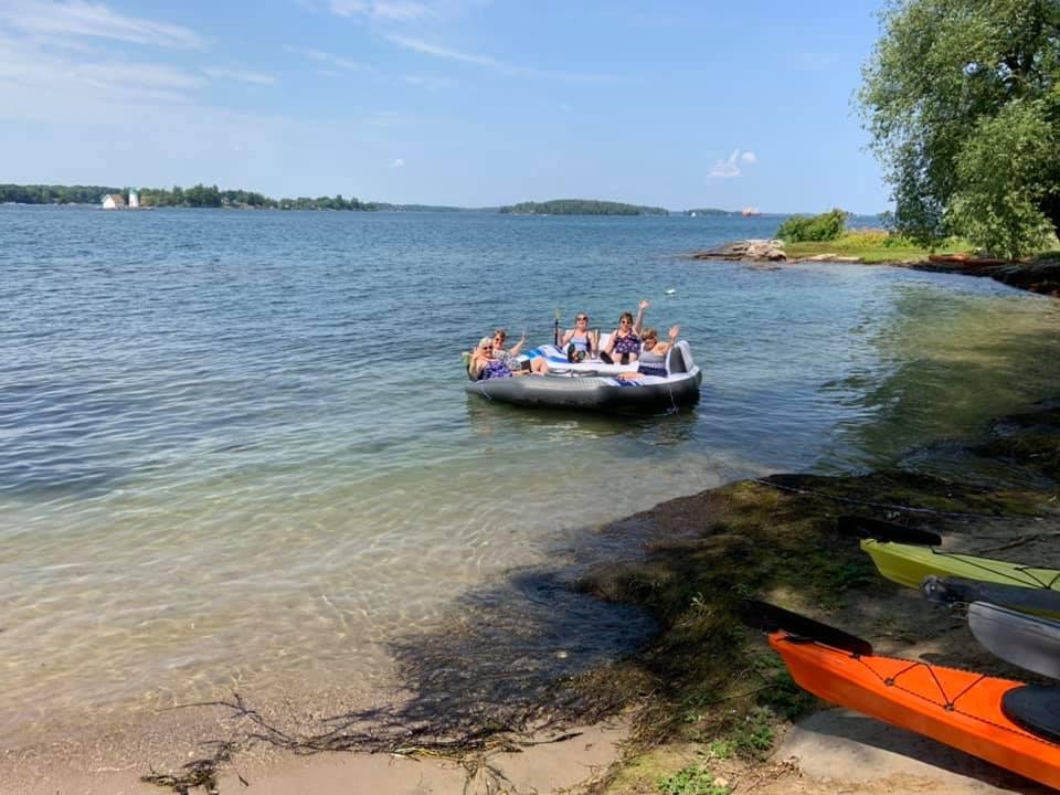 Five Mrs America’s sunning in Alexandria Bay!