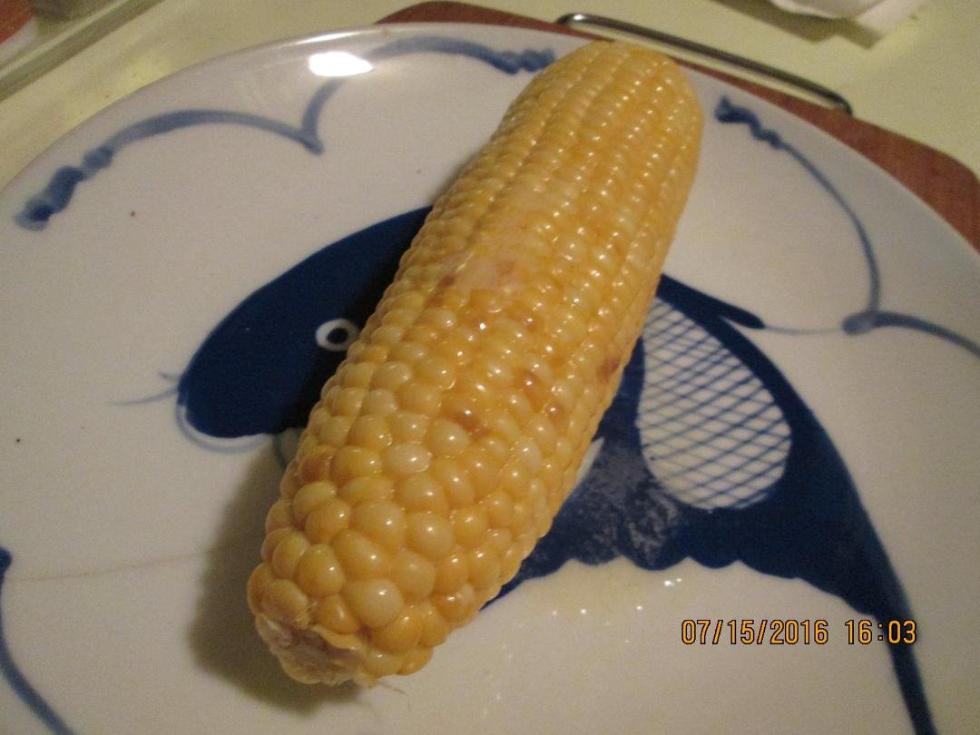 Organic corn with salad dinner :P