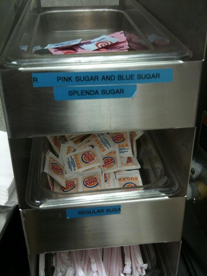 If you have decided to use less sugar, this Burger King offers color options.