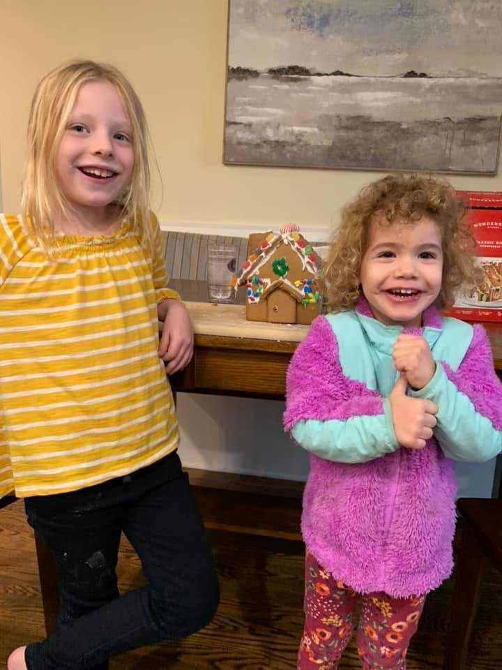 Makings gingerbread houses with the Cooper girls!