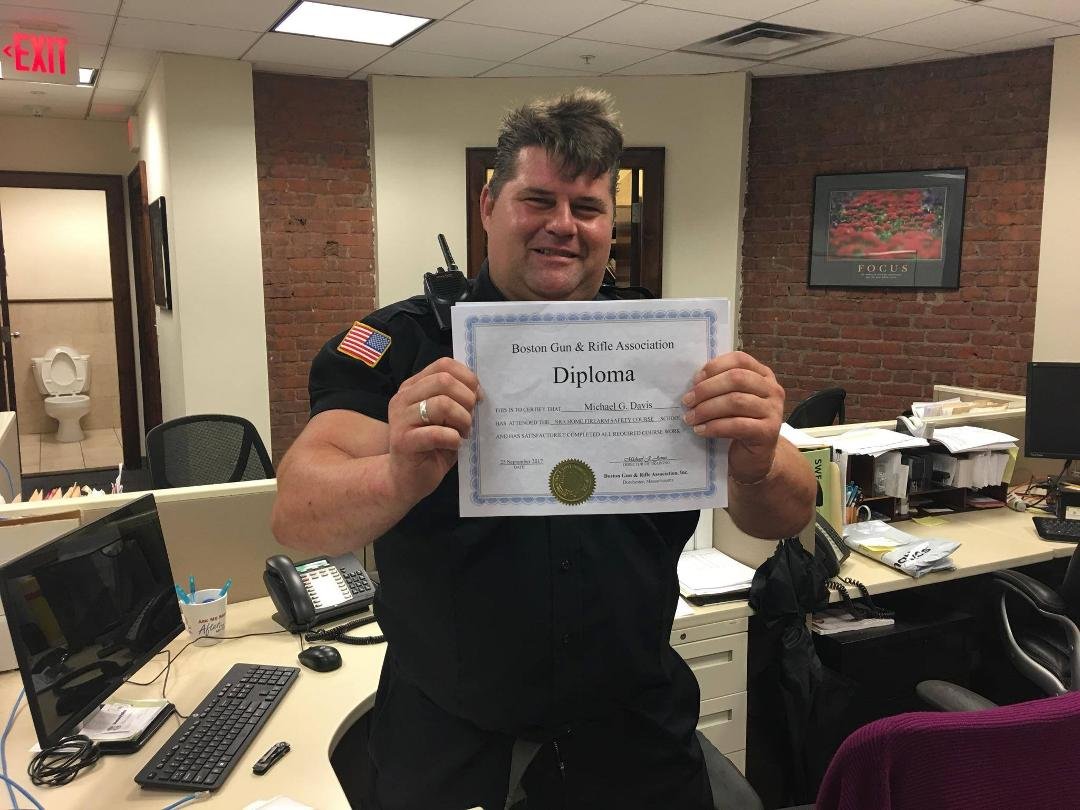 I just completed my safety course class to carry a gun there my Diploma im so happy