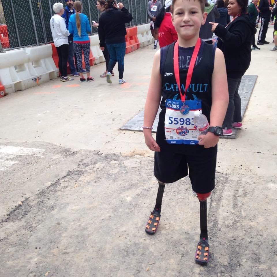 This fine young man ran the 7K. In the Houston marathon, fantastic !!!