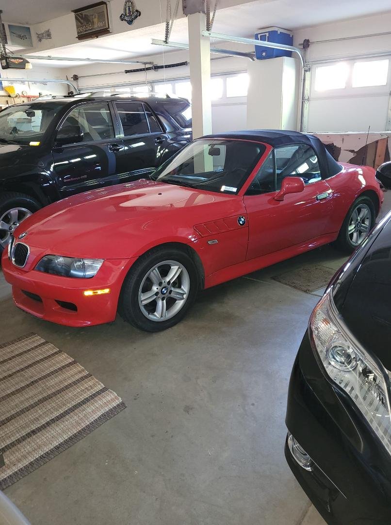 Here is inside the garage with no lights on. Before the new doors were installed today it was pitch black.