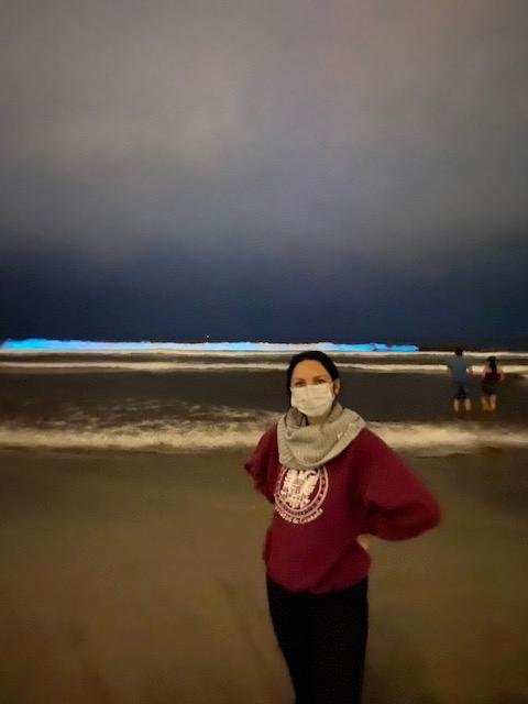 Wow--check out the bioluminescent surf!