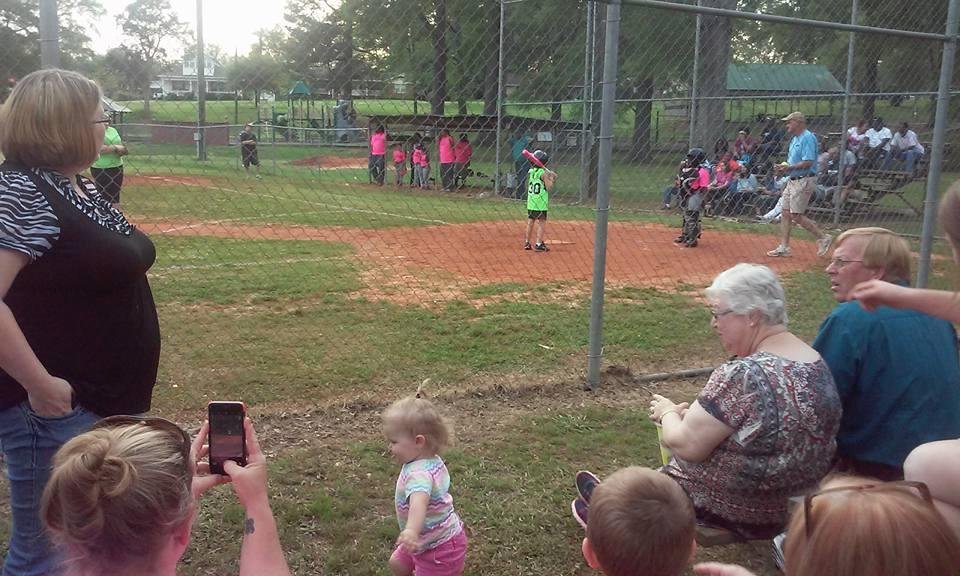 Nice way to spend the evening at the ball game with our granddaughter